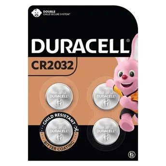 Duracell Specialty CR2032 Lithium Coin 3 V Battery (Pack of 4)