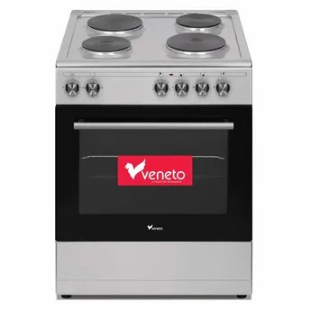 Veneto Freestanding 4-Zone Electric Hot Plate Cooker W/Oven, VE66 (62 x 65 x 87 cm)
