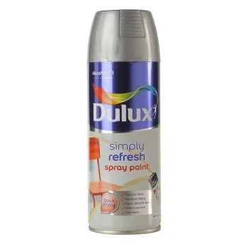 Dulux Simply Refresh Spray Paint (400 ml, Metallic Silver)