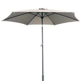 Living Accents Logan Steel Crank Umbrella (2.7 x 2.4 m, Taupe)