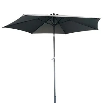 Living Accents Logan Steel Crank Umbrella (2.7 x 2.4 m, Gray)