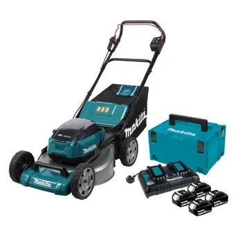 Makita Cordless Lawn Mower W/Batteries & Charger, DLM531 (18 V + 18 V)