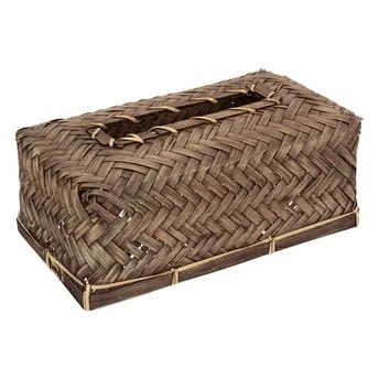 Atmosphera Jiling Bamboo Tissue Box (23 x 9 x 12 cm, Brown)
