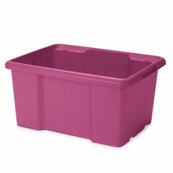 Form Fitty Stackable Plastic Storage Box (26 L, Pink)