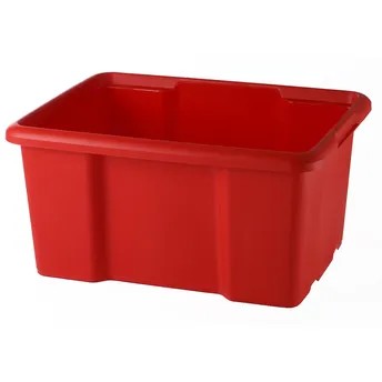 Form Fitty Stackable Plastic Storage Box (26 L, Red)