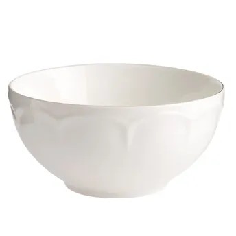 Orchid Earl Embossed New Bone China Bowl (14 x 7 cm, White)