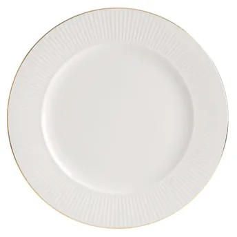طبق طعام منقوش خزف أوركيد رويال نيو بون (أبيض، 26.5 × 1.5 سم)