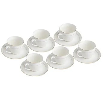 Orchid GGK New Bone China Cup & Saucer Set (12 Pc.)
