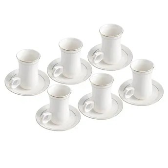 Orchid GGK Ceramic Istikan Cup & Saucer Set (12 Pc.)