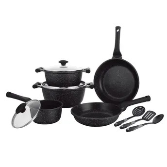 Prestige Essentials Non-Stick Induction Cookware Set (11 Pc., Black)