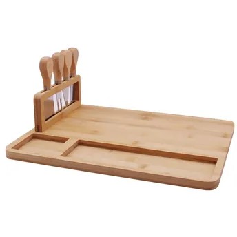 Cuisine Art Bamboo Serving Board W/Cheese Knives