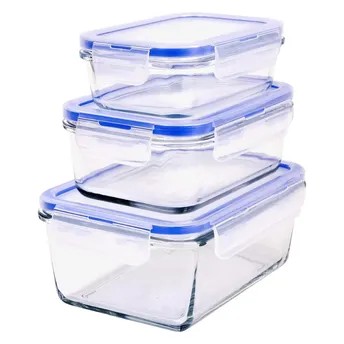 Mondex Borosilicate Glass Food Container Set (3 Pc.)