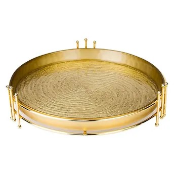 Elenor Wilma Round Tray (33 cm, Gold)