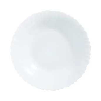 طبق حلويات ليفينج سبيس فيستون (أبيض، 19 سم)