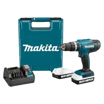 Makita Cordless Hammer Drill, HP488D002 (18 V) + Batteries & Charger