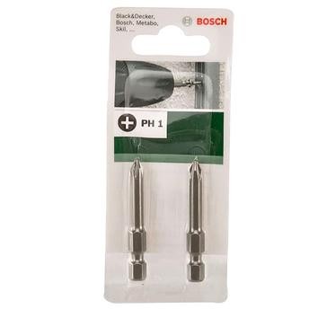 Bosch Standard PH1 Screwdriver Bit (49 mm, Pack of 2)