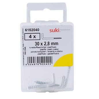 Suki 6152040 Cup Hooks (3 x 0.3 cm, Pack of 4)