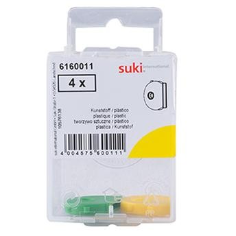 Suki Plastic Key Caps (Pack of 4, Assorted Colors)