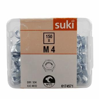 Suki Steel M4 Hex Nut Pack (150 Pc.)