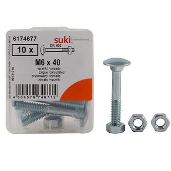 Suki M6 Cup Square Screws (40 mm)