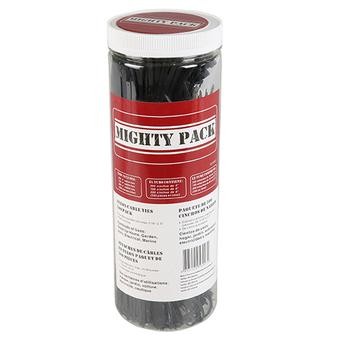 Mighty Pack Nylon Cable Ties (Pack of 500, Black)