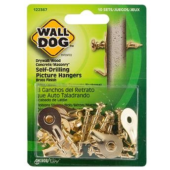 Wall Dog Brass Hook (Pack of 10)