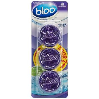 Bloo Twin Blocks In-Cistern Toilet Cleaner (Pack of 3, Purple )