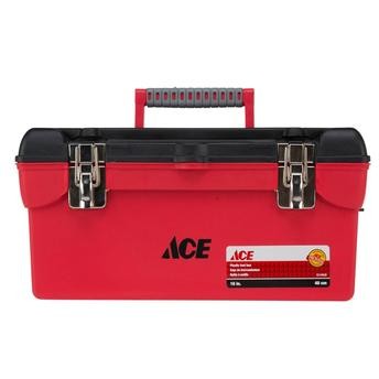 ACE Plastic Tool Box (16 x 35 x 35 cm, Red)