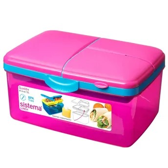 Sistema Lunch Box Food Container (16.2 x 14.2 cm, Purple)