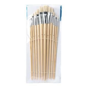 Decoroy Artist Flat Brush Set (Pack of 12)