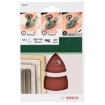 Bosch 11Hole 180G Multi Sander Sheet (Pack of 10, Red)