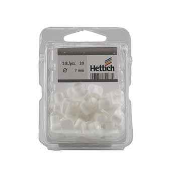 دعامة هيتتش البلاستيكية للأرفف (7 ملم، أبيض، حزمة من 20)