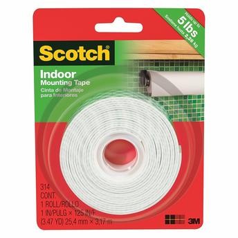 Scotch Indoor Mounting Tape (25 mm x 3 m, White)