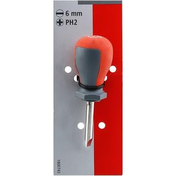 Suki 2-in-1 Slot & PH2 Screwdriver with Two-Tone Handle (6 mm)