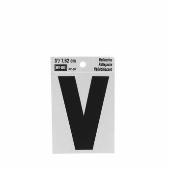 ملصق فينيل عاكس حرف V هاي كو (2.54 × 2.54 × 5.08 سم)