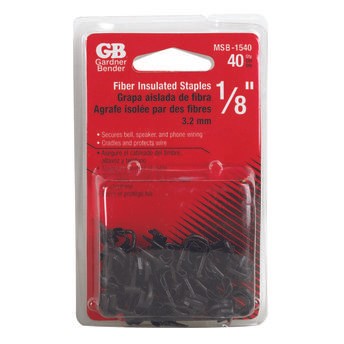 Gardner Bender Zinc Plated Steel Insulated Bell Wire Staple Pack (3.2 mm, 40 Pc.)
