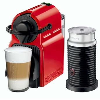ماكينة صنع القهوة نسبريسو إنيسيا C40BU-RE مع جهاز رغوة الحليب إيروتشينو 3 (700 مل)