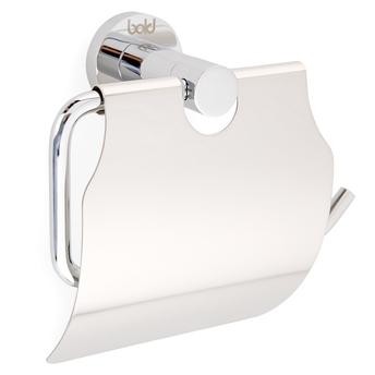 Bold Symphony Toilet Roll Holder with Cover (Silver)
