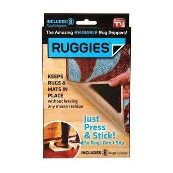 Ruggies Reusable Rug Grippers (12.7 x 13.7 x 22.9 cm, 8 Pc.)
