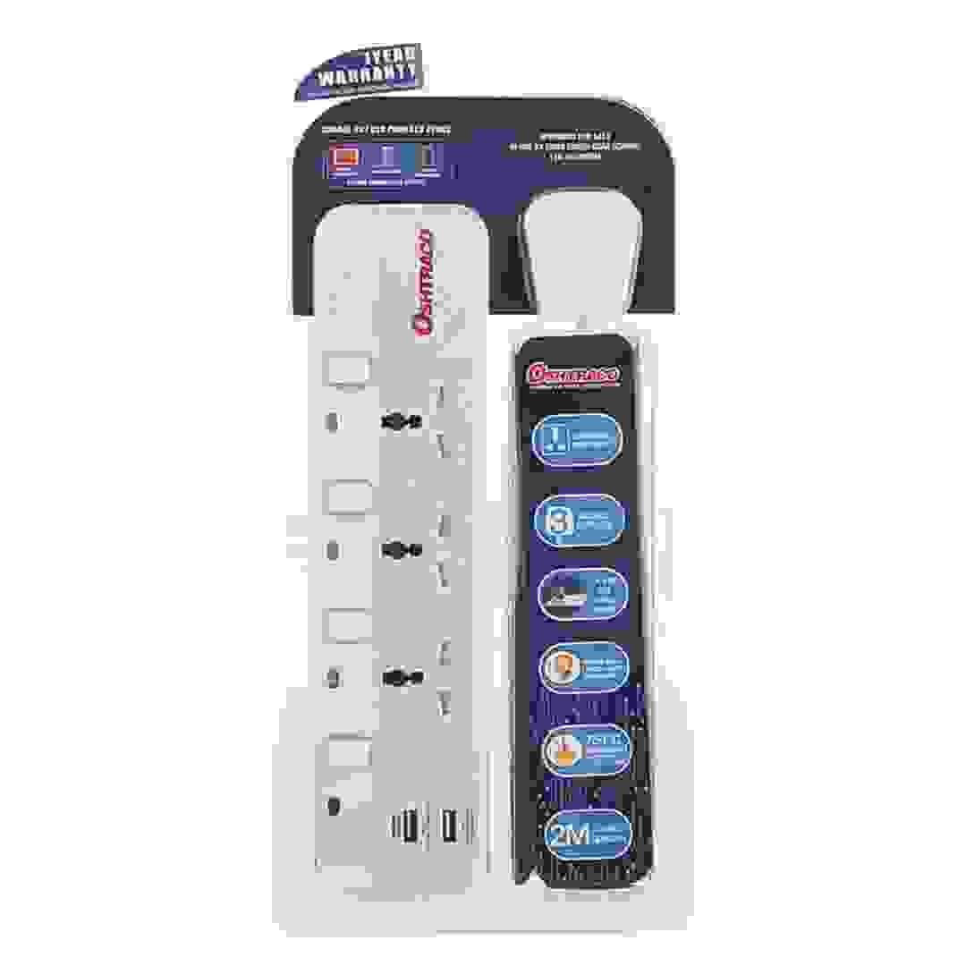 Oshtraco 3-Socket 2 Extension Lead (2 m)