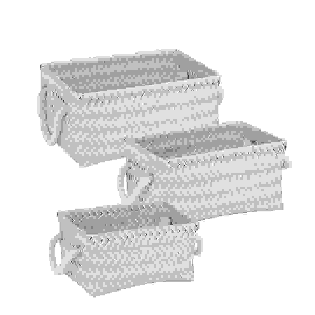 Honey-Can-Do Zig-zag Nesting Baskets (Gray, Set of 3)