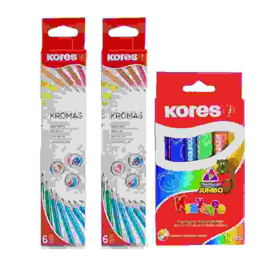 Kores Crayons with Color Pencil (Pack of 24)