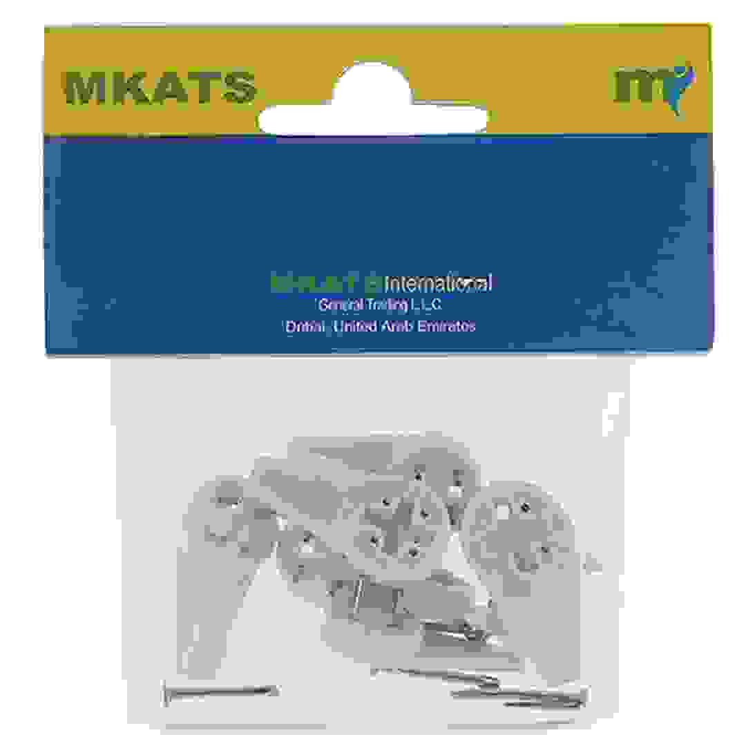 Mkats Plastic Picture Hanger (2.5 cm, Pack of 6)