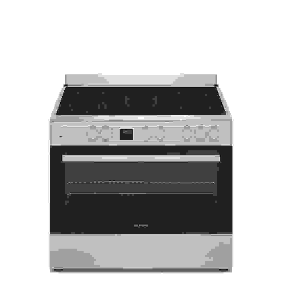 موقد كهربائي بفرن WGC9060CERMF وولف (فضي، 90 سم، 5 شعلات)