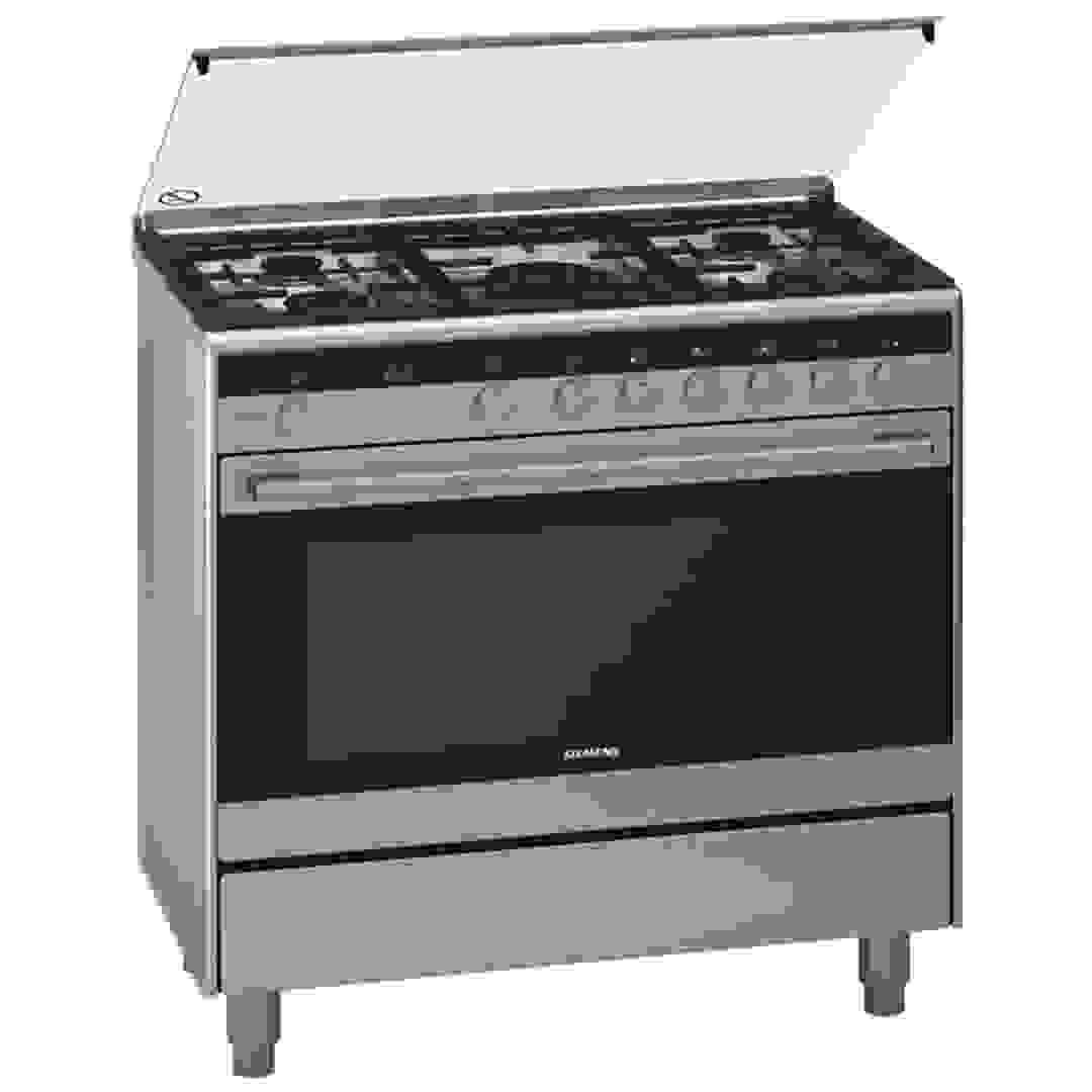 Siemens HG73G8357M Gas Cooker (84 x 60 x 89 cm, 5 Burners, Silver)