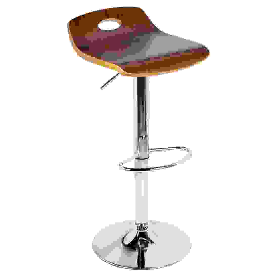 Tiger Furniture Stool with Wood Seat and Metal Base