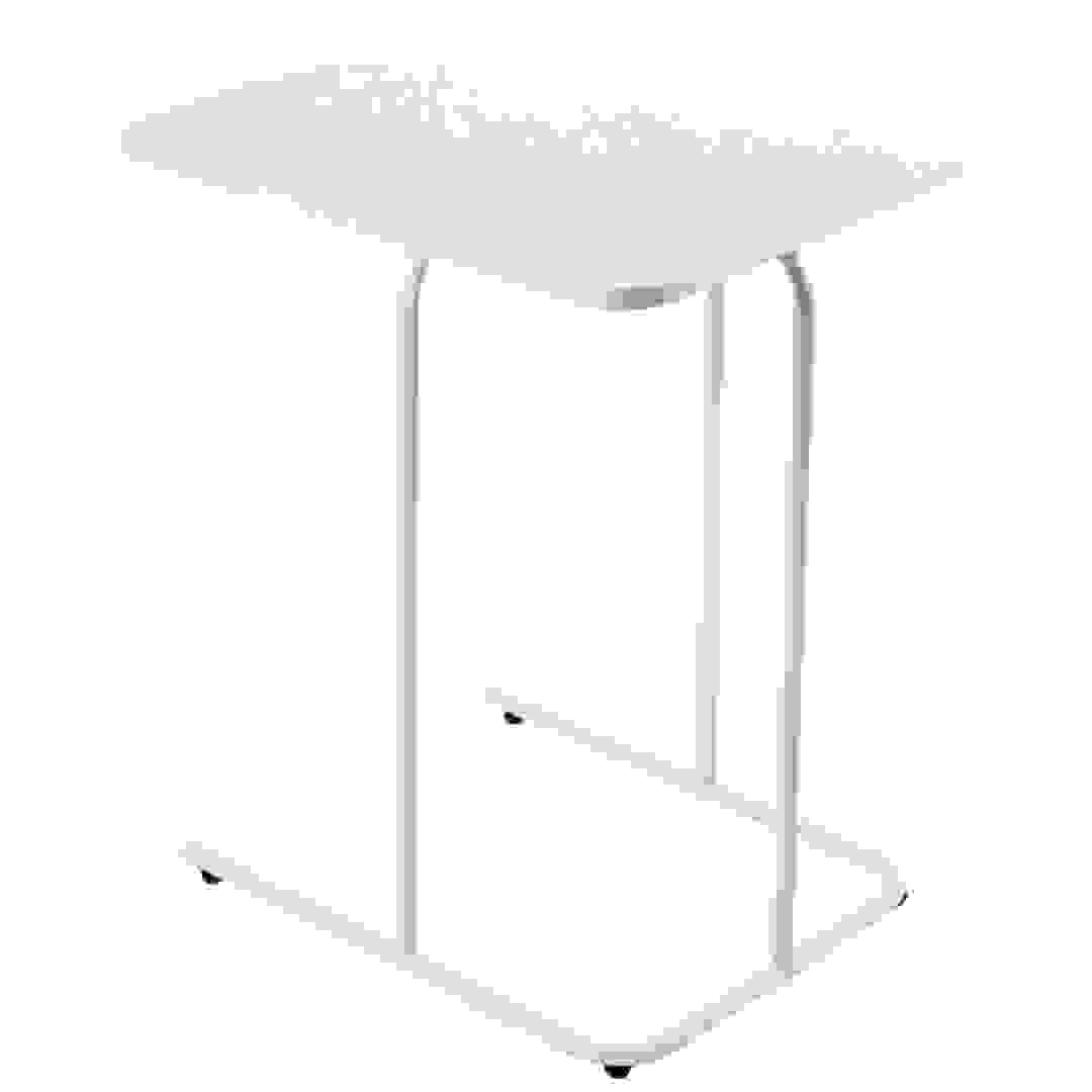 طاولة جانبية متعددة الاستخدامات (40 سم، أبيض)