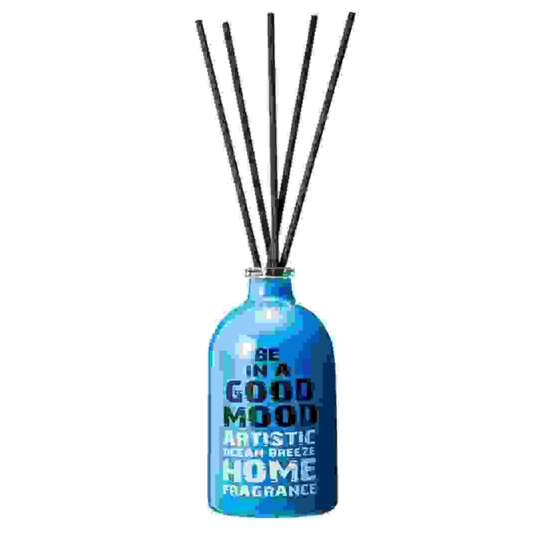 Be in A Good Mood Artistic Ocean Breeze Reed Diffuser (100 ml, Blue)