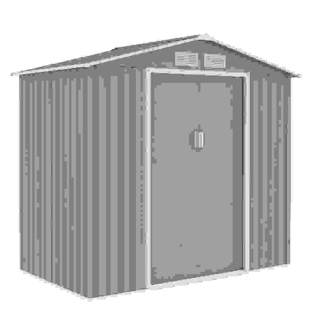 Galvanized Metal Shed (213 x 127 x 195 cm)