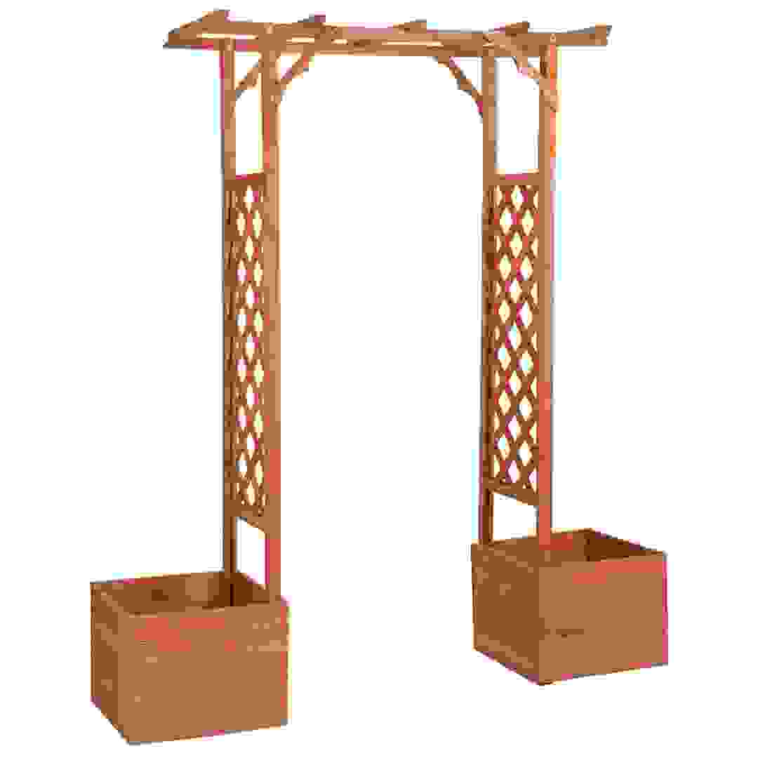 قوس ليفينج سبيس خشبي (120 × 55 × 193 سم)